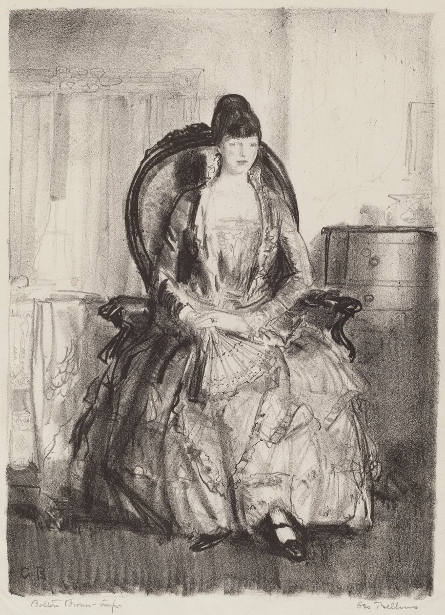 Dame met een Waaier door George Bellows