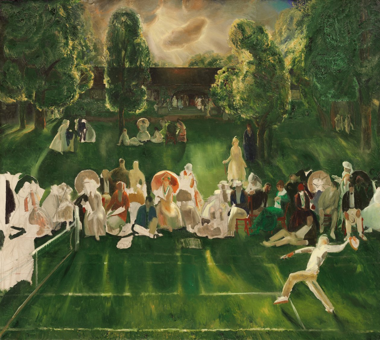 Tennistoernooi door George Bellows
