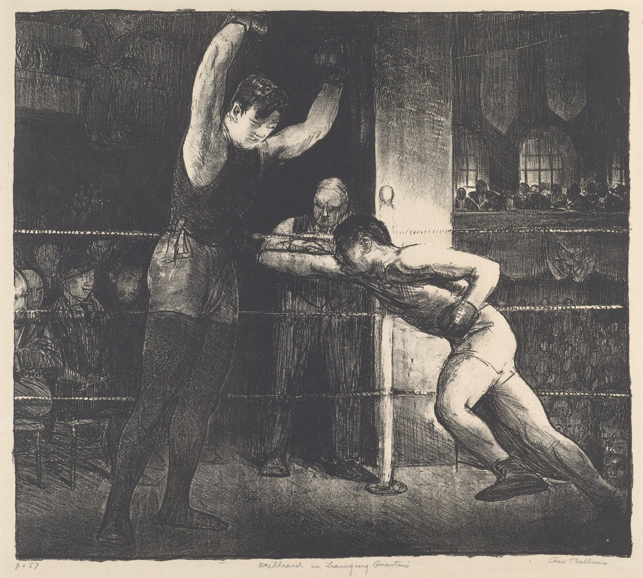 Willard in trainingskwartieren door George Bellows