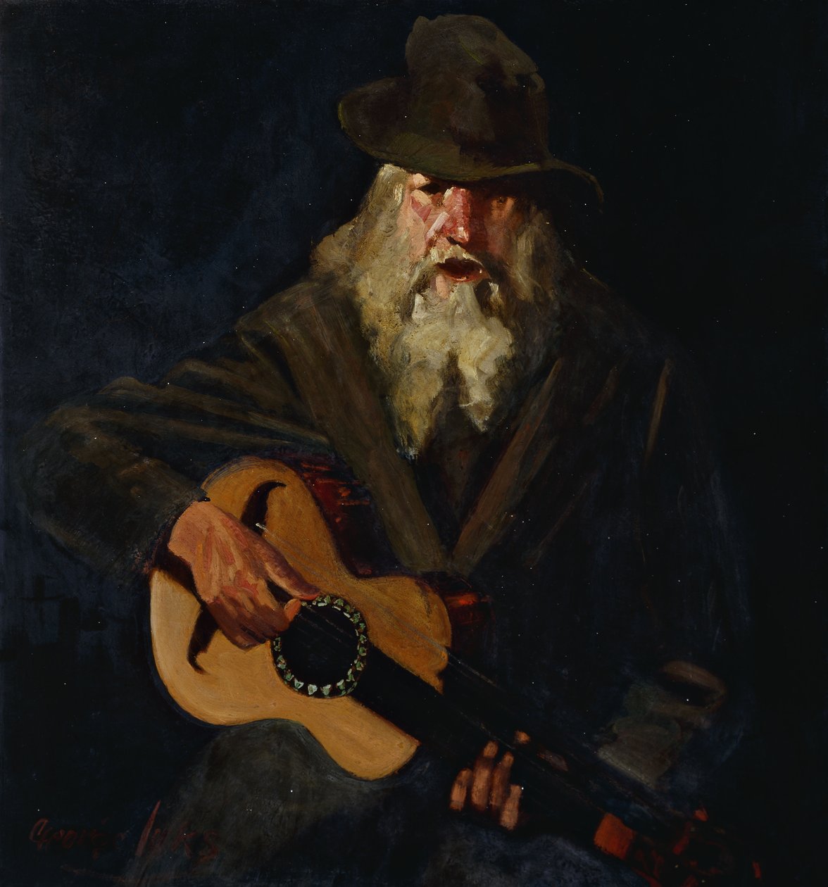 De Zwerver Muzikant door George Benjamin Luks