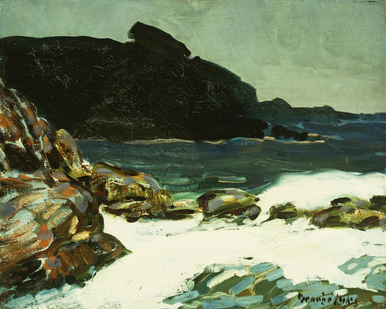 De richel, Cape Elizabeth, Maine door George Benjamin Luks