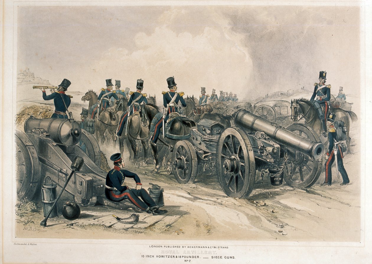 Koninklijke Artillerie, belegeringskanonnen door George Bryant (after) Campion