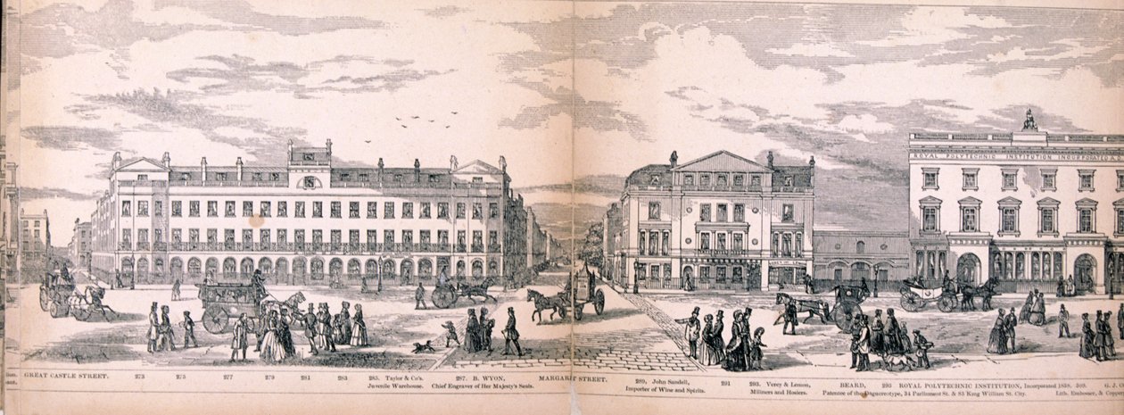 Panorama van Londen, 1849 door George C Leighton