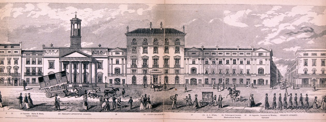 Panorama van Londen, 1849 door George C Leighton