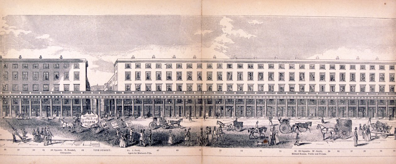 Panorama van Londen, 1849 door George C Leighton