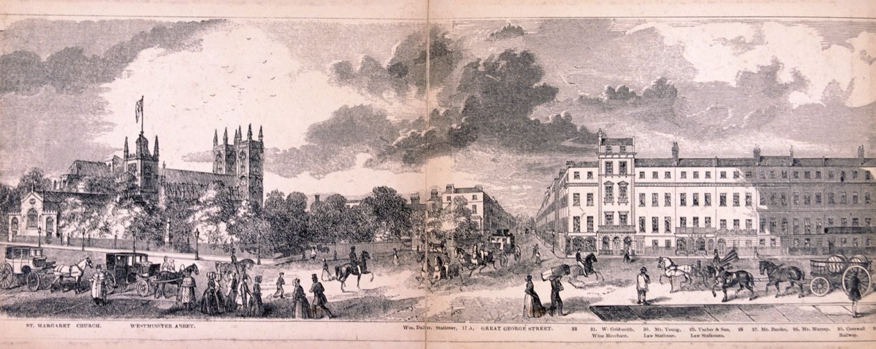 Panorama van Londen, 1849 door George C Leighton