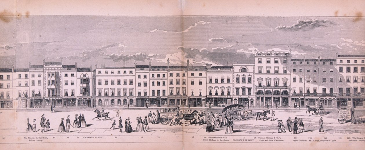 Panorama van Londen, 1849 door George C Leighton