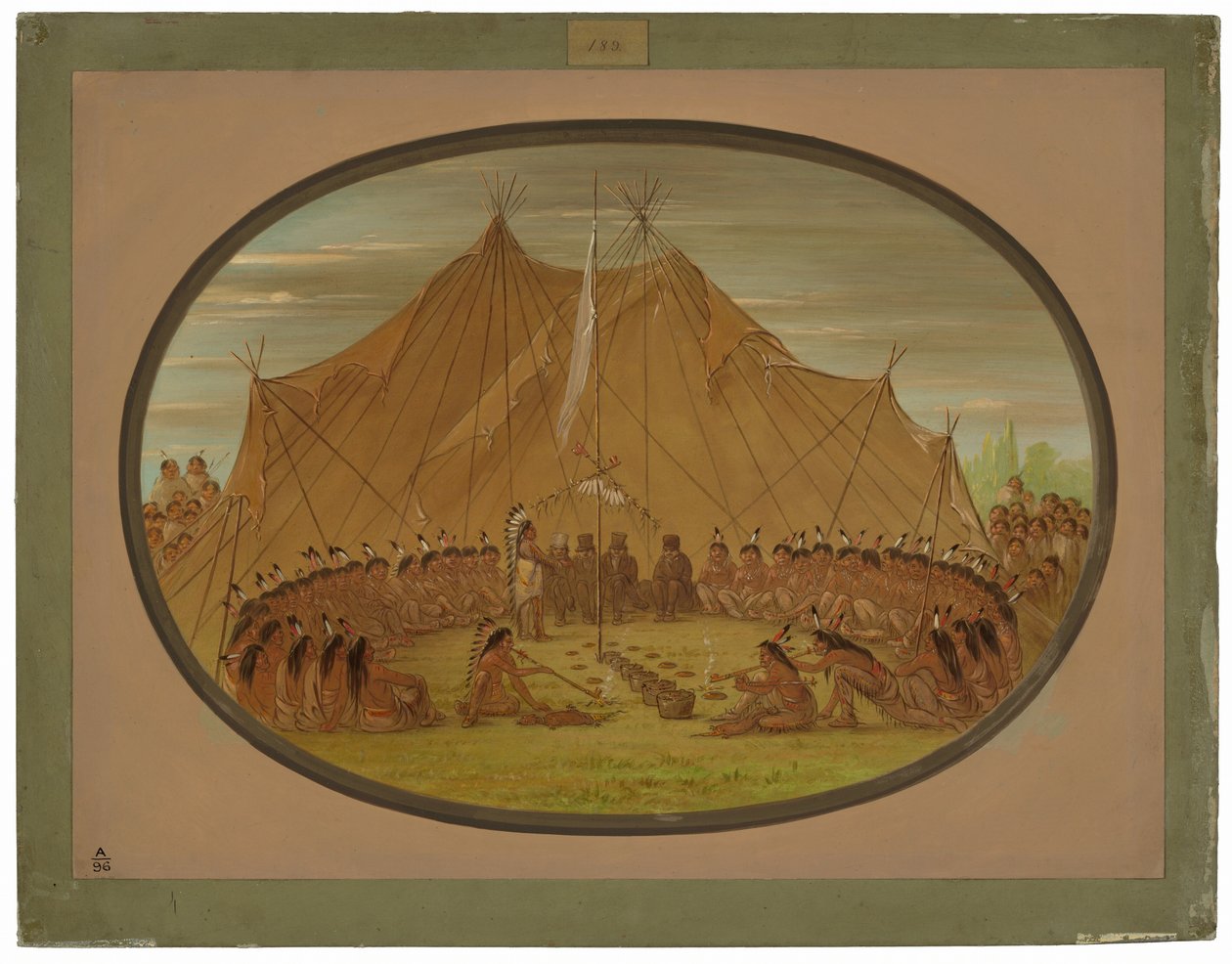 Een Hondenviering - Sioux door George Catlin