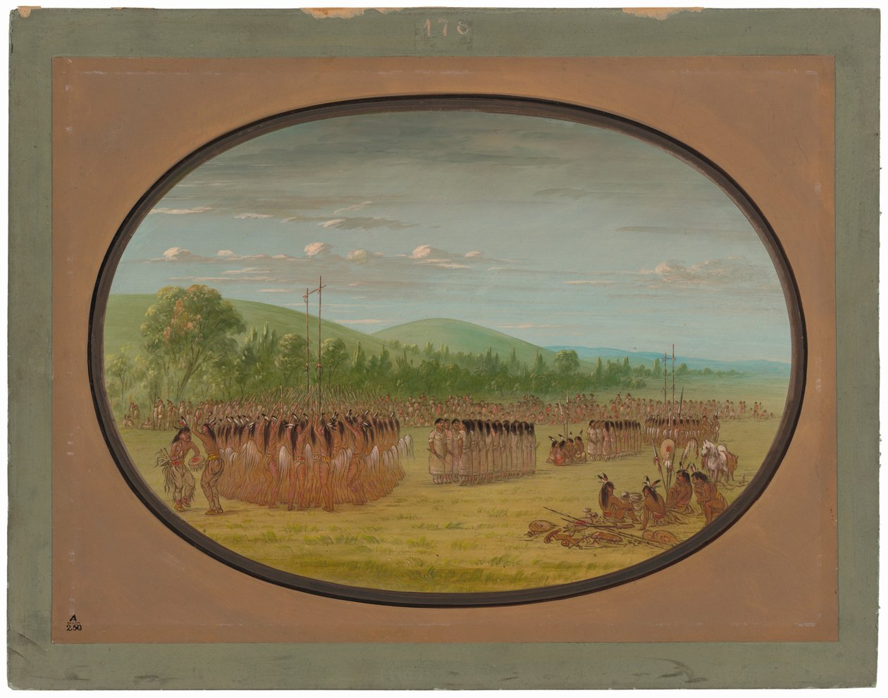 Balspel Dans - Choctaw door George Catlin