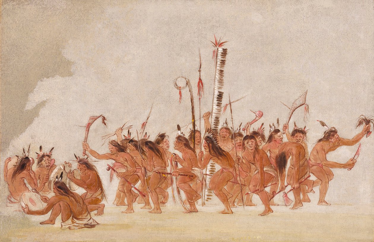 Bravesdans, Ojibwa door George Catlin