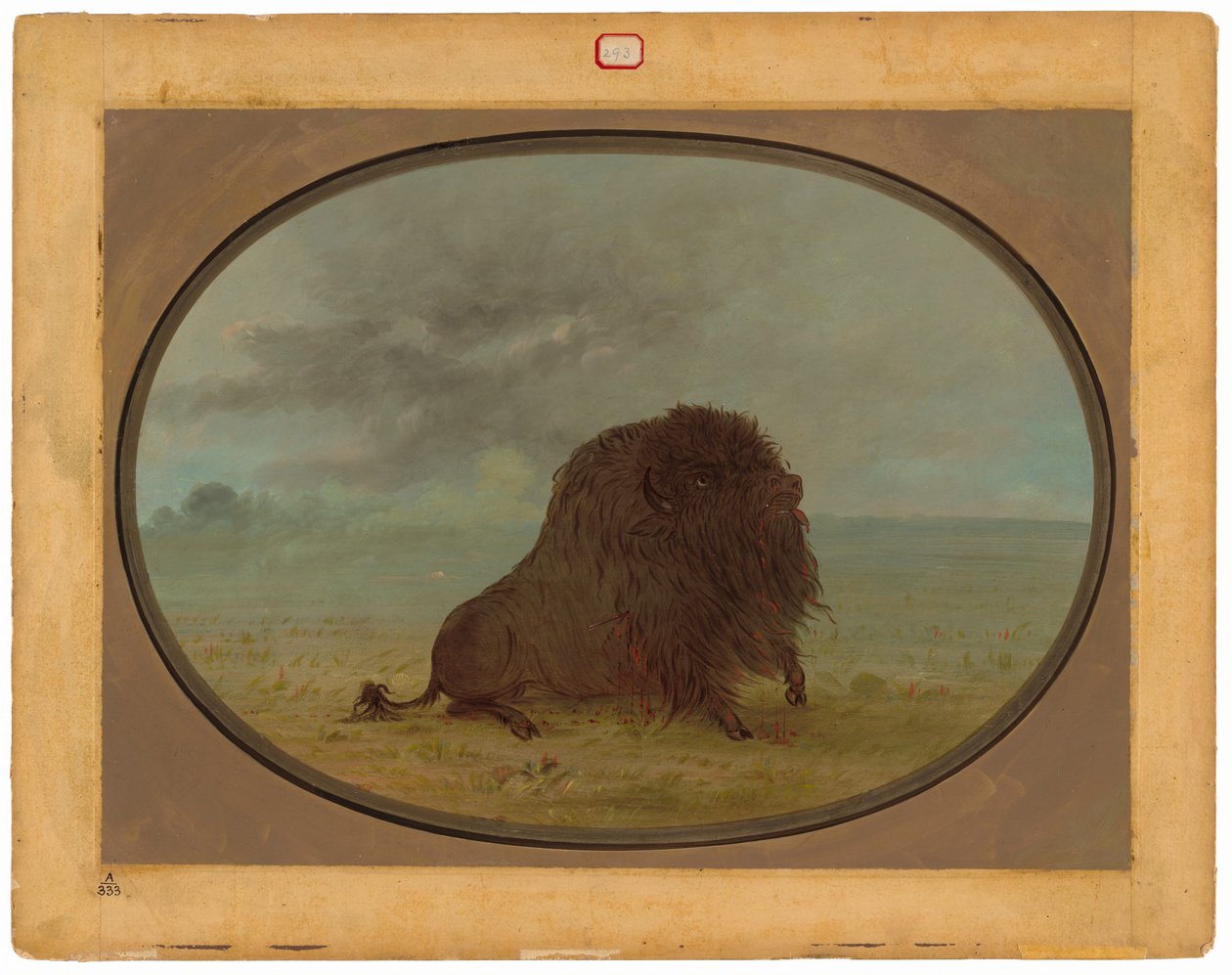 Stervende buffelstier door George Catlin