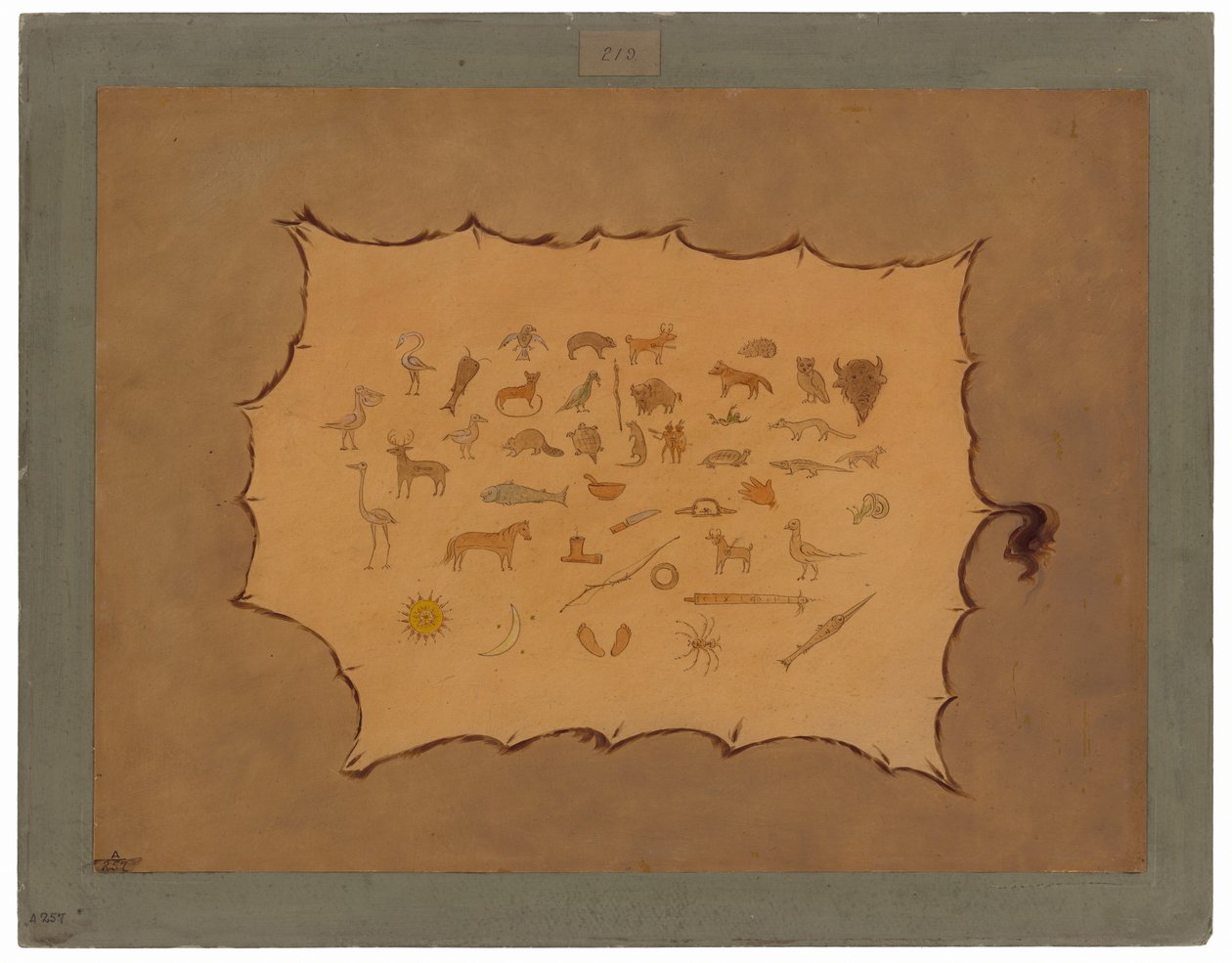 Facsimile van een Ojibbeway Mantel door George Catlin