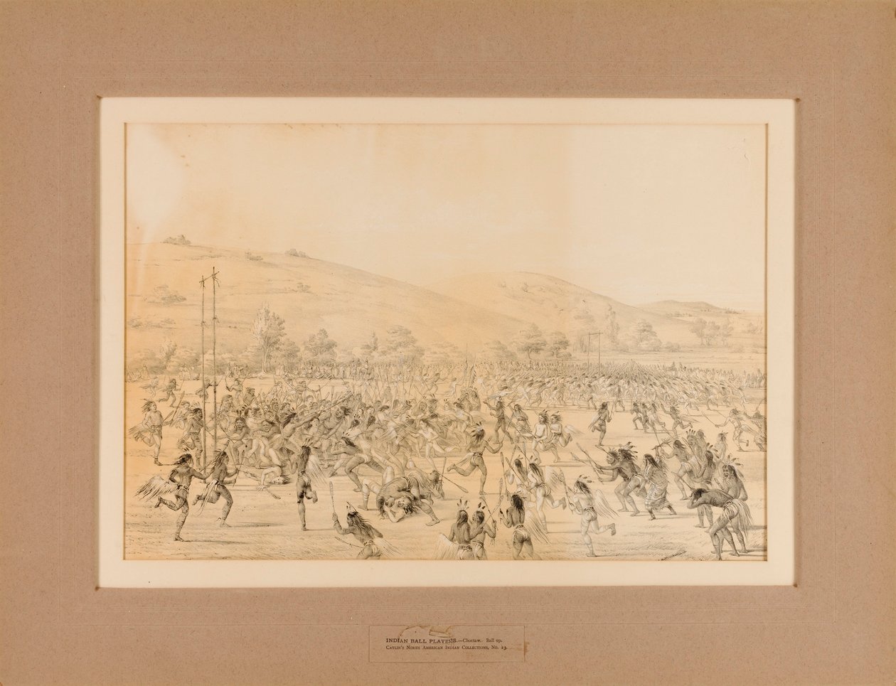 Indiase balspelers - nr. 23 door George Catlin