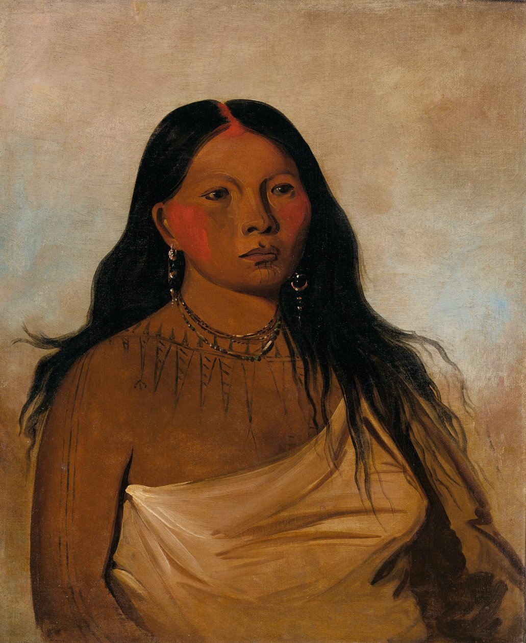 Káh-kée-tsee, dijen, een vrouw uit Wichita door George Catlin