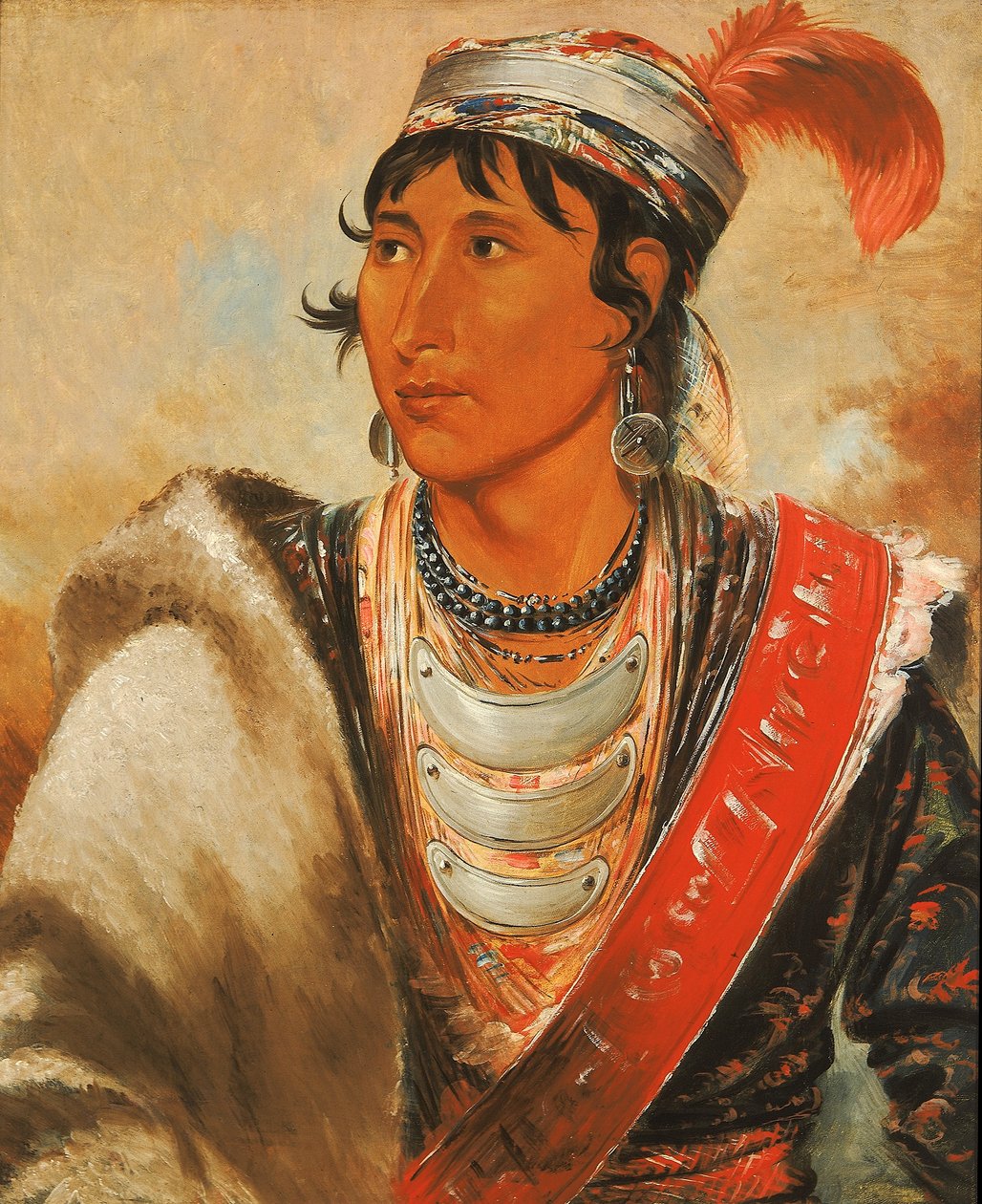 Láh-shee, De Likker, genaamd "Creek Billy". door George Catlin