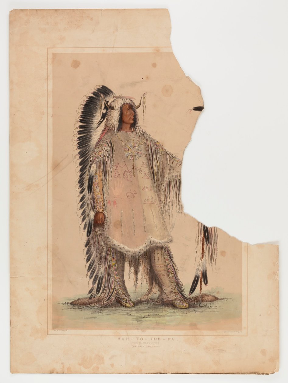 Mah-to-toh-pa, het Mandan opperhoofd door George Catlin