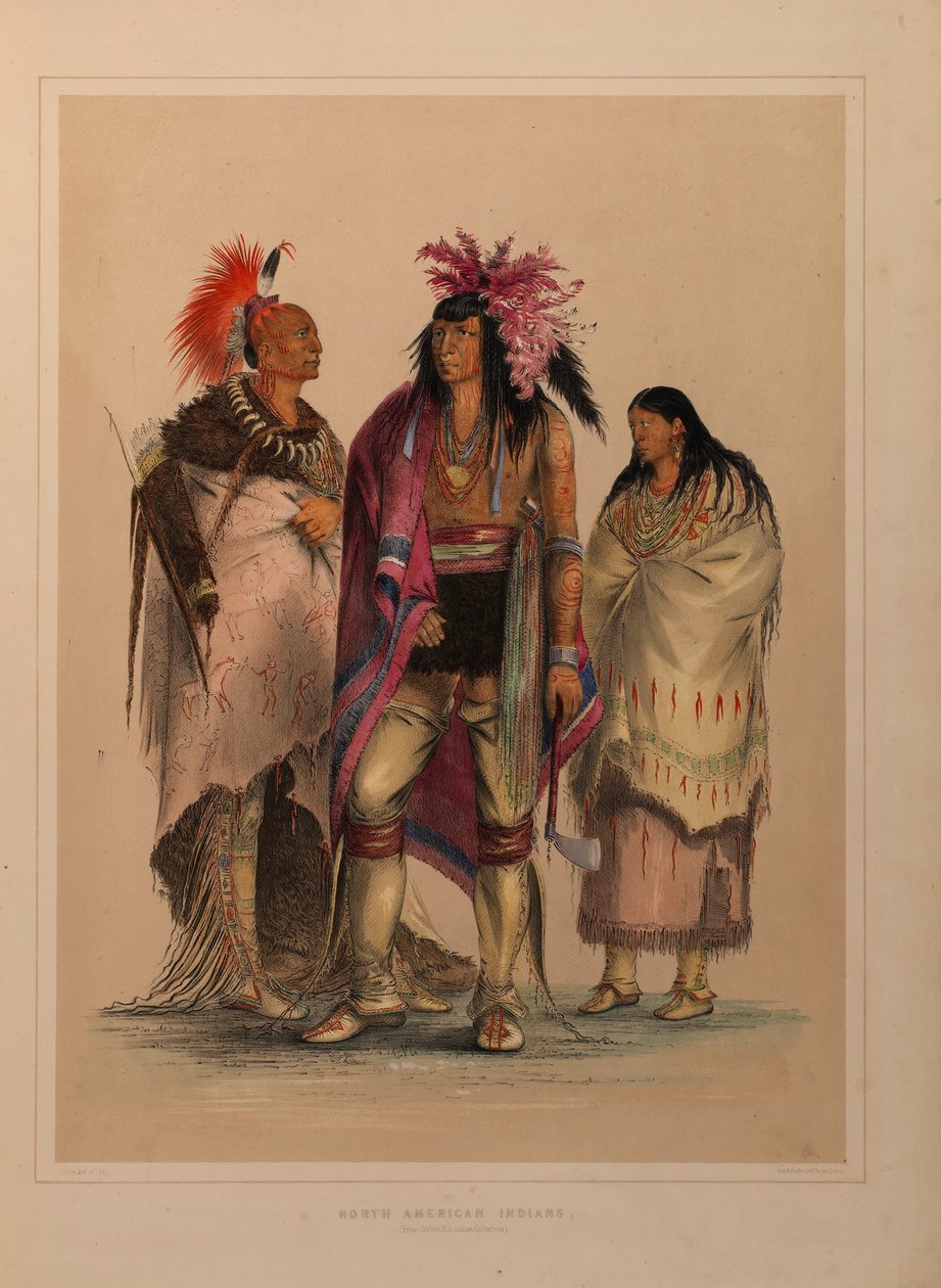 Portefeuille Noord-Amerikaanse Indianen door George Catlin