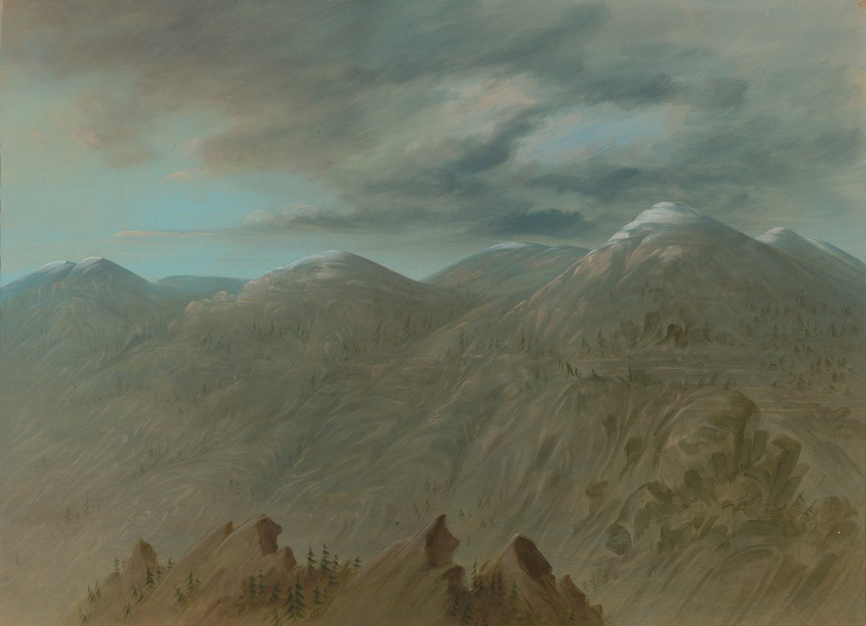 Zalmrivierbergen, 1855-1869 door George Catlin