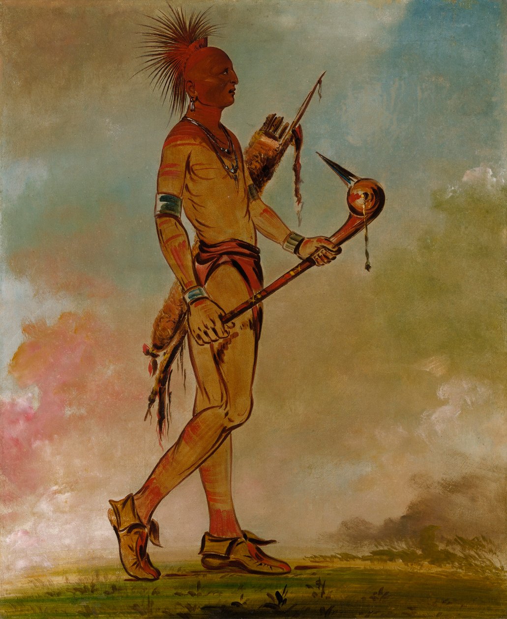 Shin-ga-wás-sa, Knappe Vogel door George Catlin