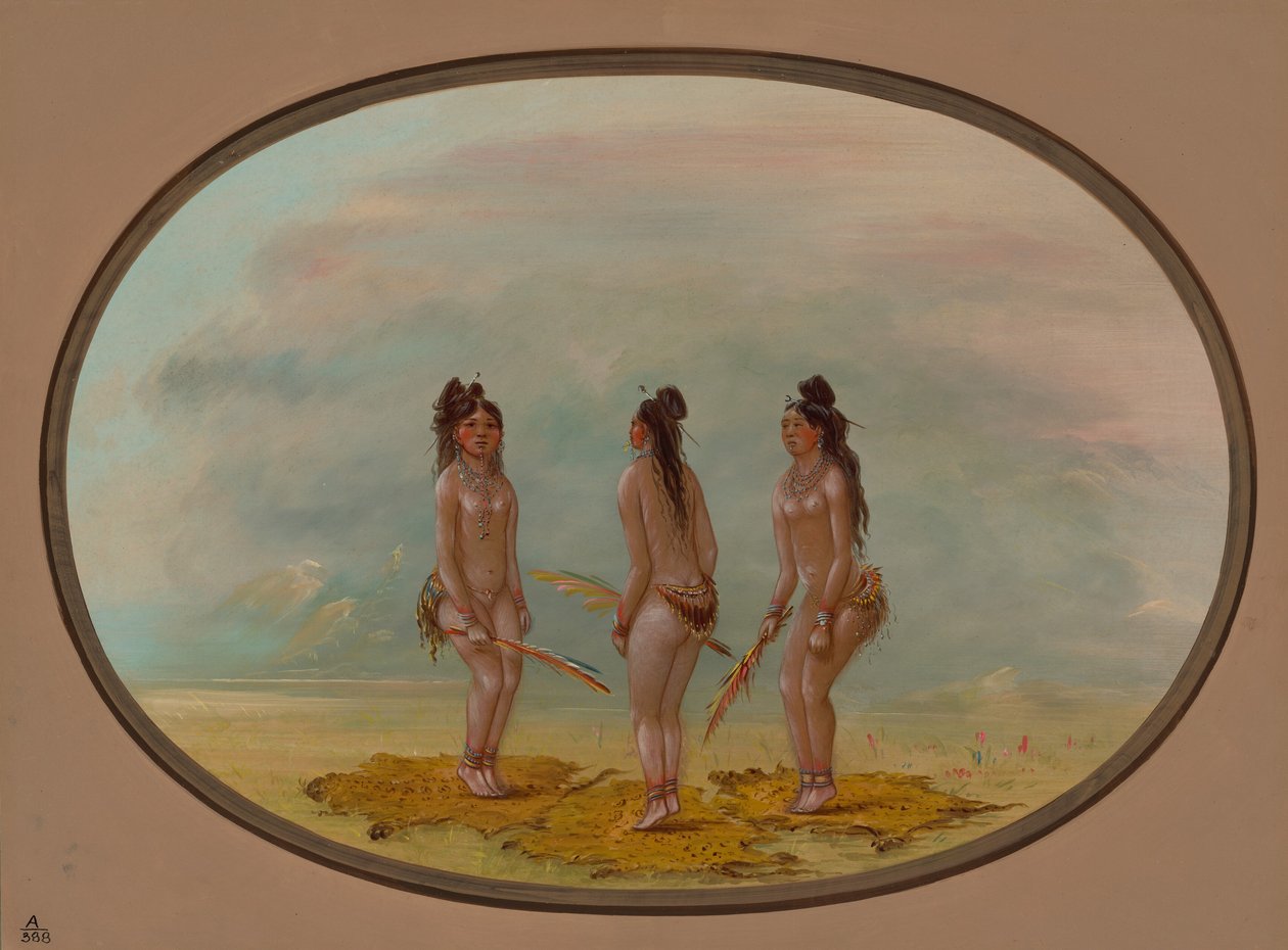 De knappe dans - Goo-a-give, 1854-1869 door George Catlin