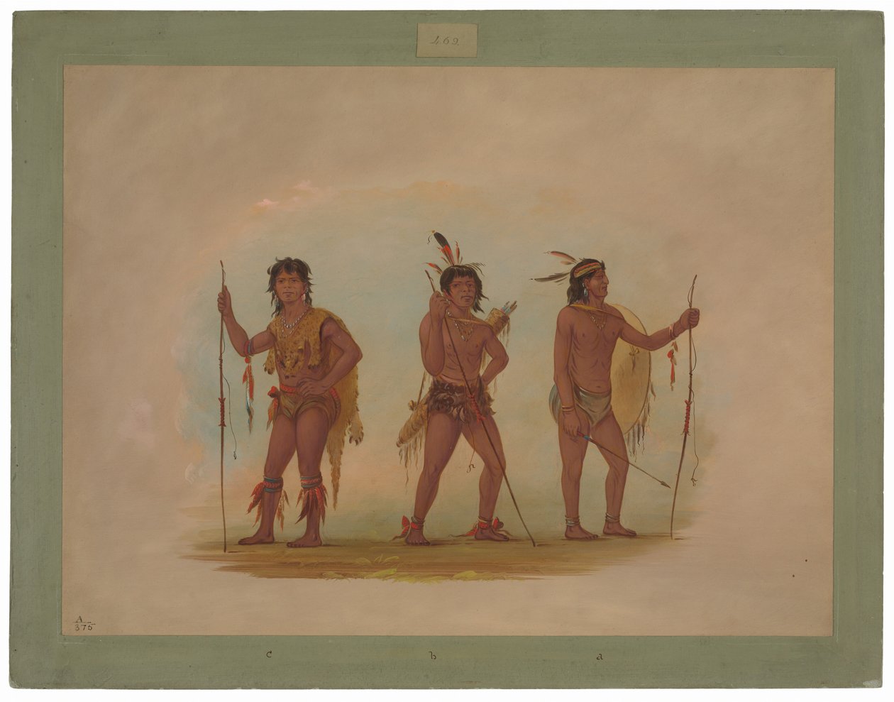 Drie Chaymas Mannen door George Catlin