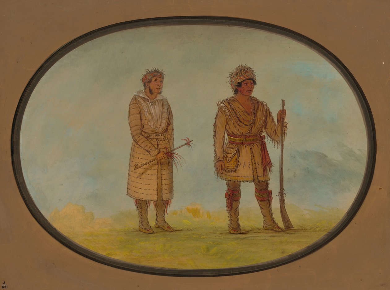 Twee Cherokee Chiefs, 1861-1869 door George Catlin