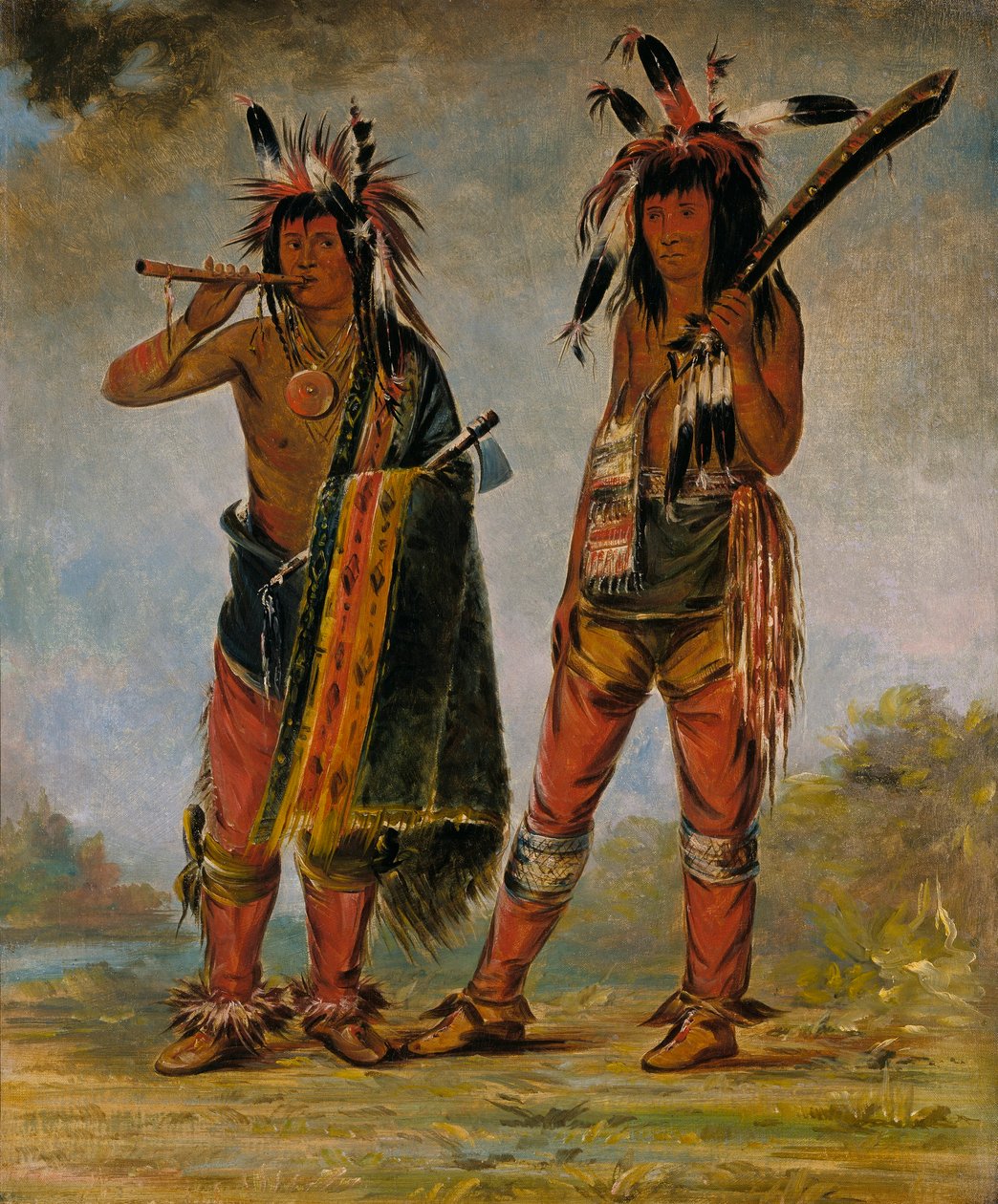 Twee jonge mannen door George Catlin