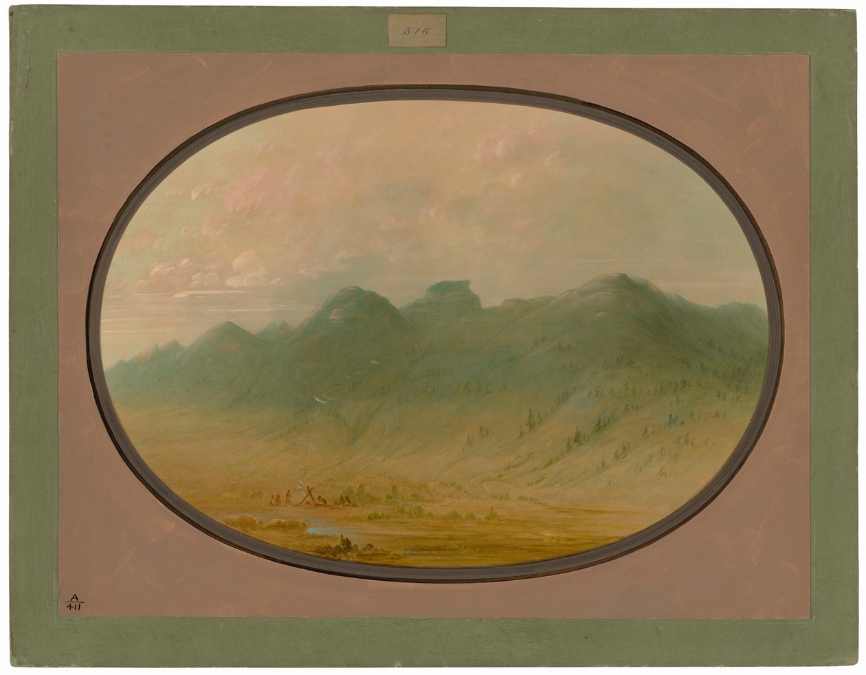 Uitzicht op de Kristalbergen, Brazilië door George Catlin