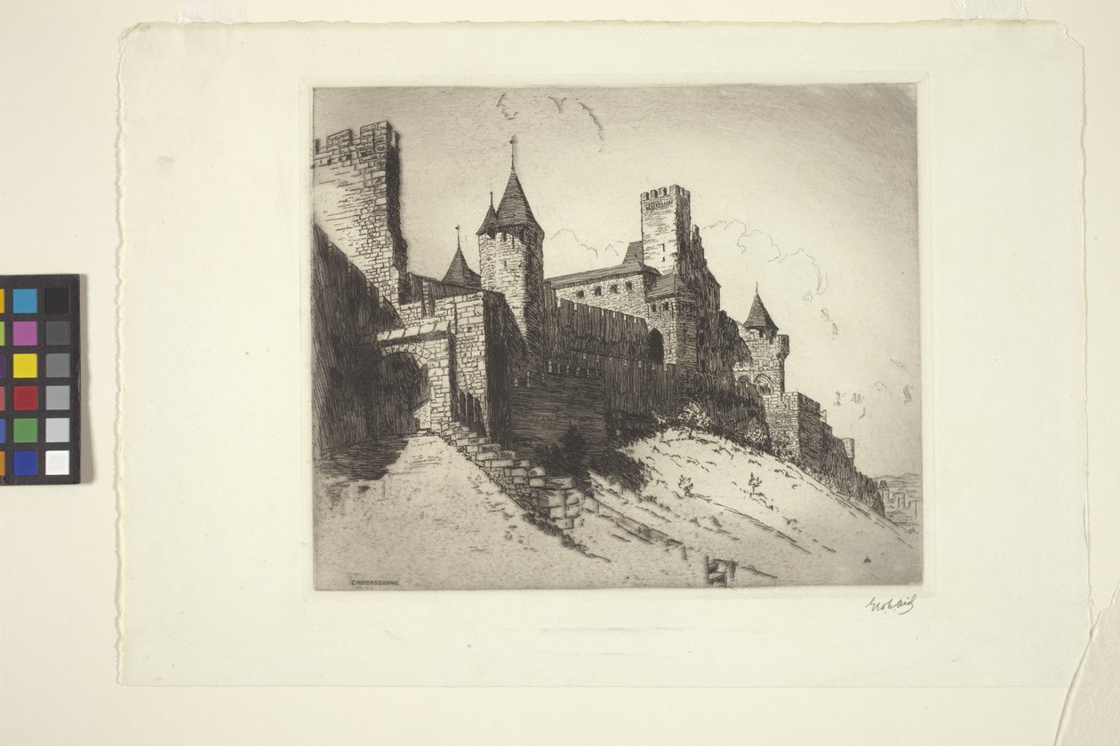 Carcasonne door George Charles Aid