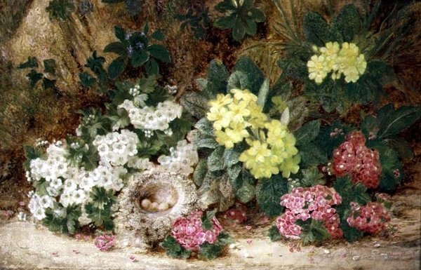 Stilleven met sleutelbloemen door George Clare