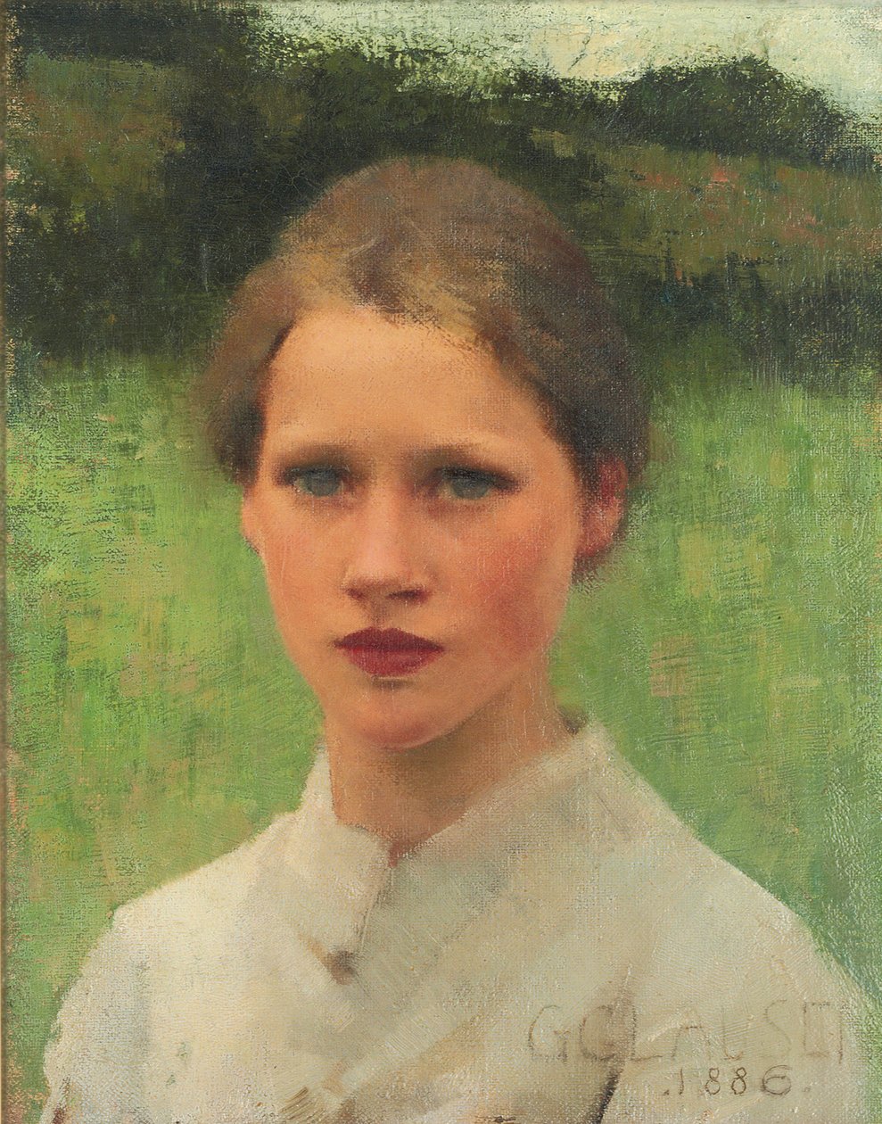 Een Dorpsmeisje door George Clausen