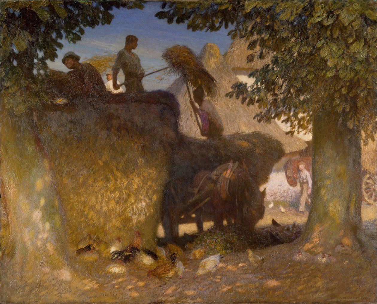 Het bouwen van de Rick, 1907 door George Clausen
