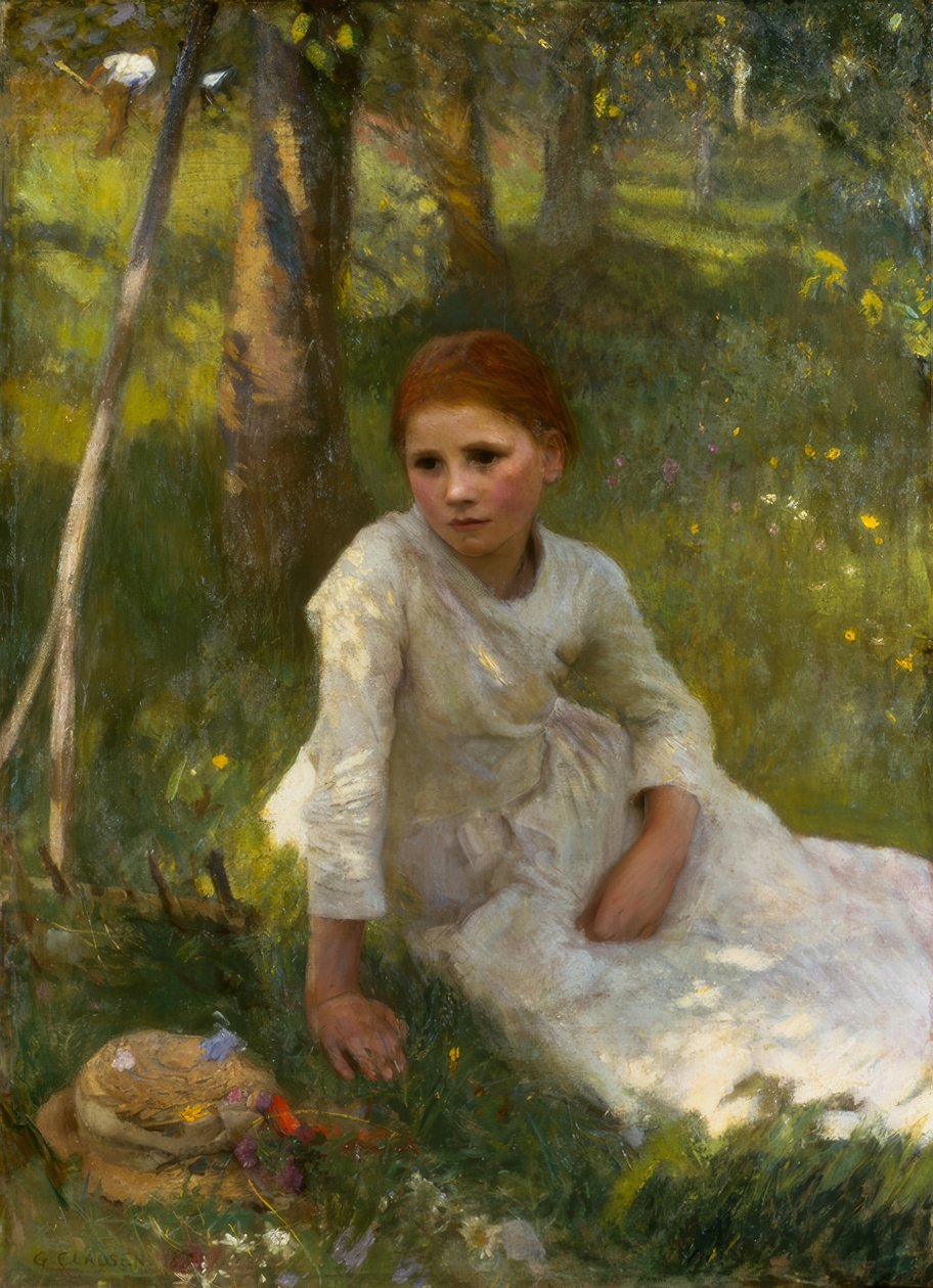 Middag in het hooi door George Clausen
