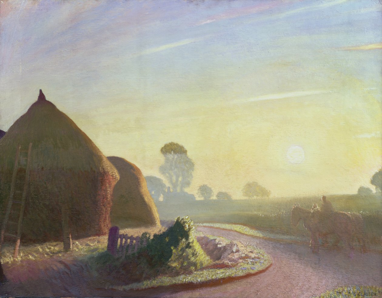 Zonsopgang in september door George Clausen