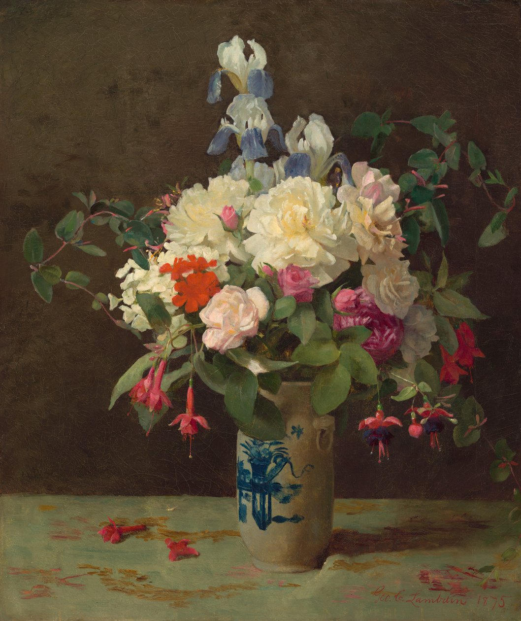 Vaas met Bloemen, 1875 door George Cochran Lambdin