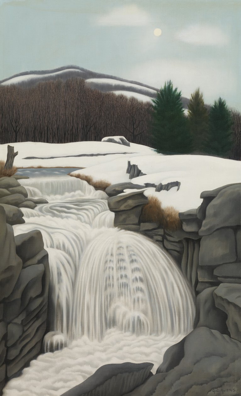 Beek in de bergen door George Copeland Ault