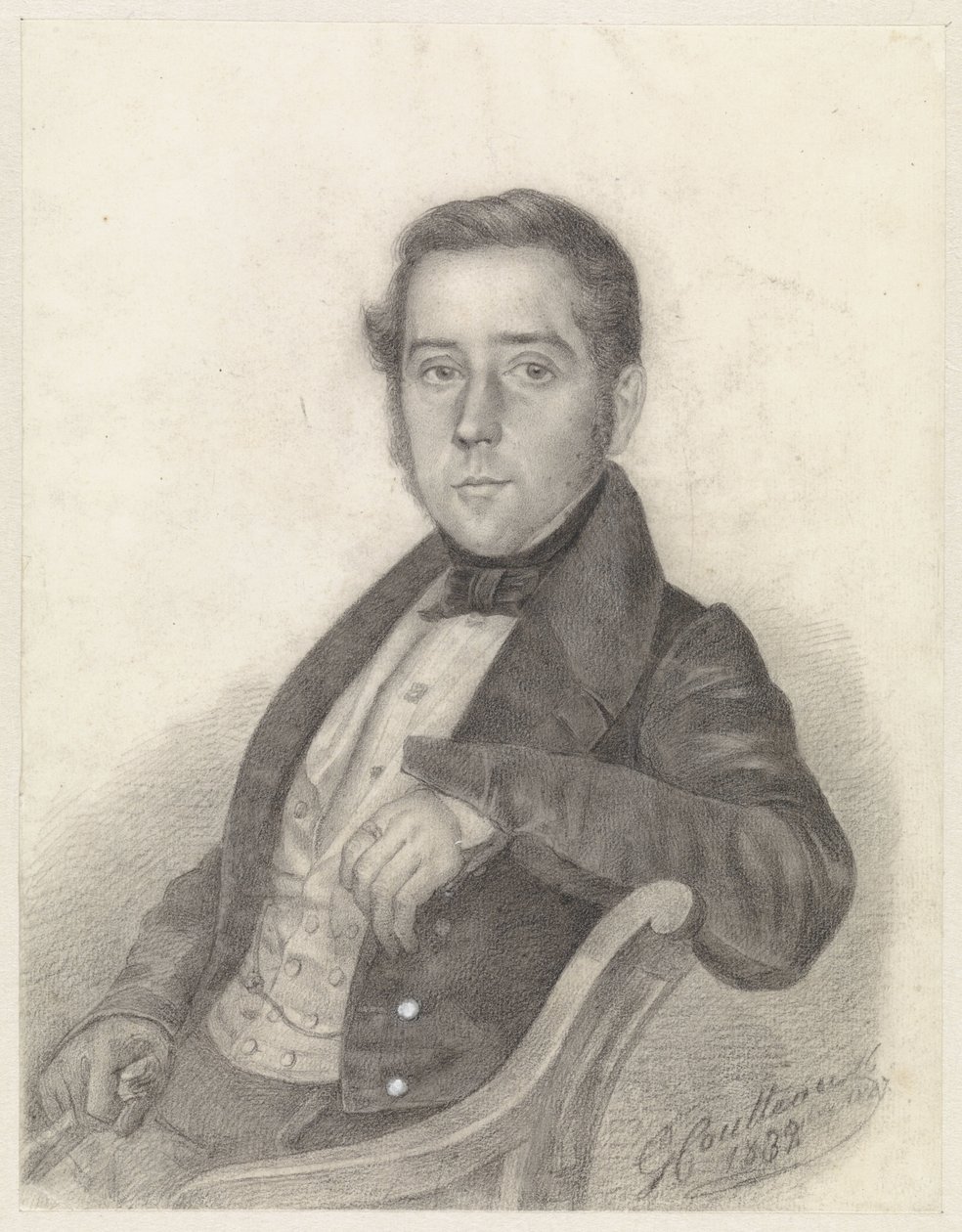 Portret van een zittende heer door George Coutteau