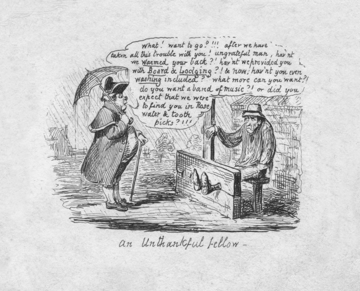 Een ondankbare kerel, 1829 door George Cruikshank