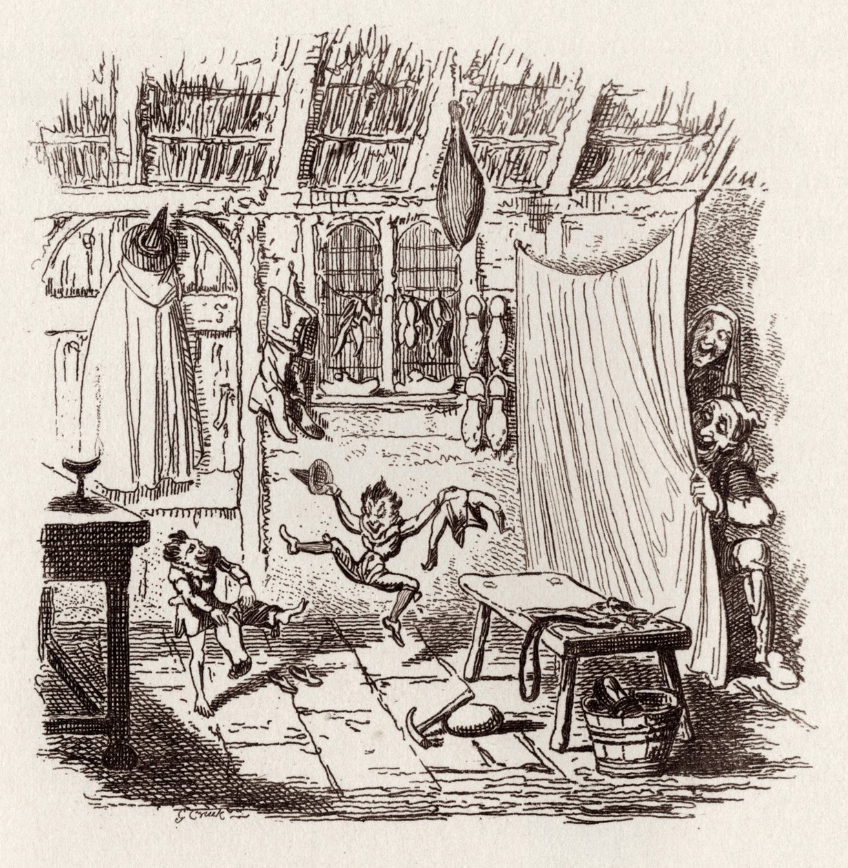 Broers Grimm Kinderen en door George Cruikshank