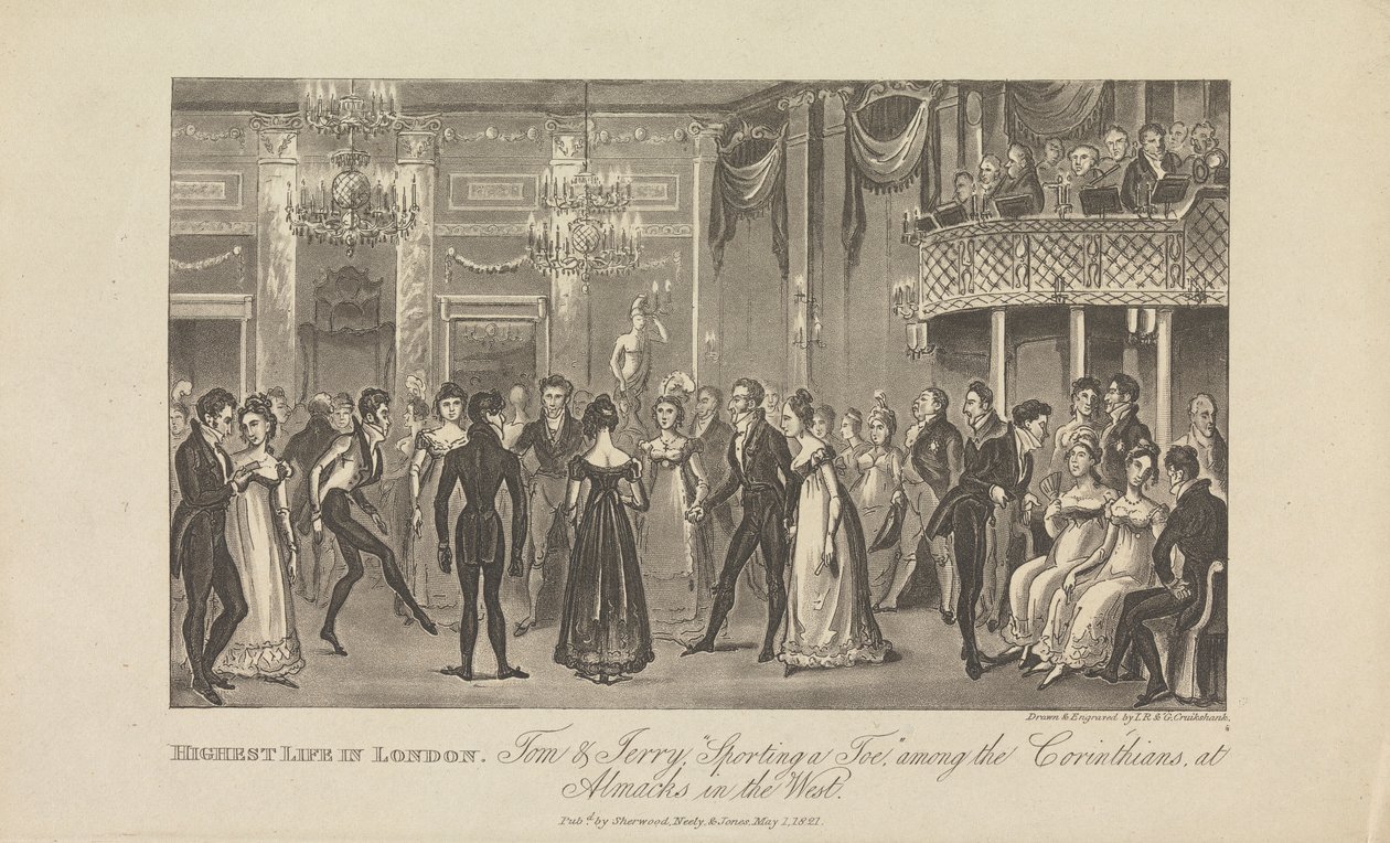 Hoogste leven in Londen... door George Cruikshank