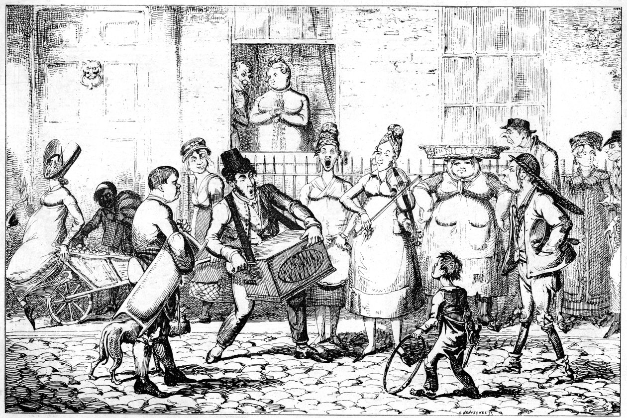 Les Savoyards door George Cruikshank
