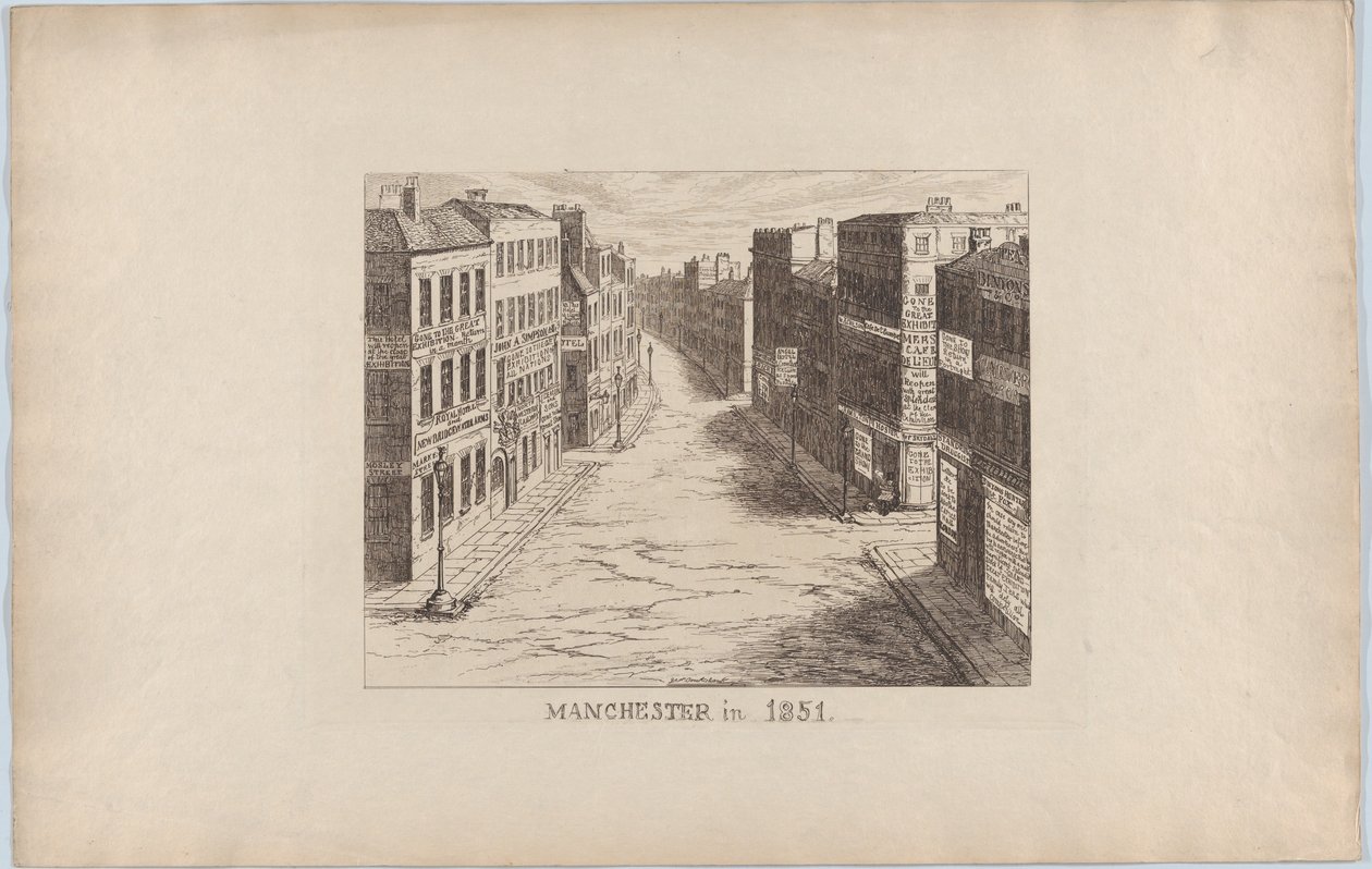 Manchester, in 1851 door George Cruikshank