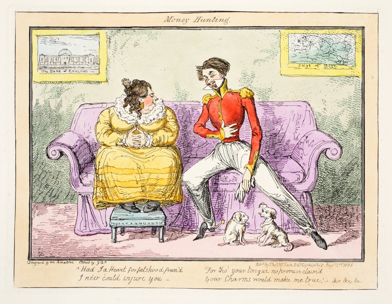 Geld Jagen, 1835 door George Cruikshank