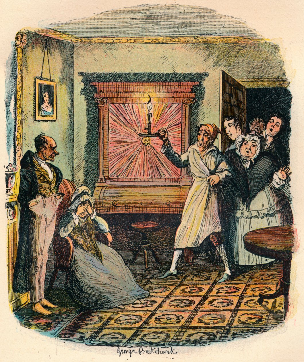 Mevrouw Tibbs en meneer Evenson door George Cruikshank