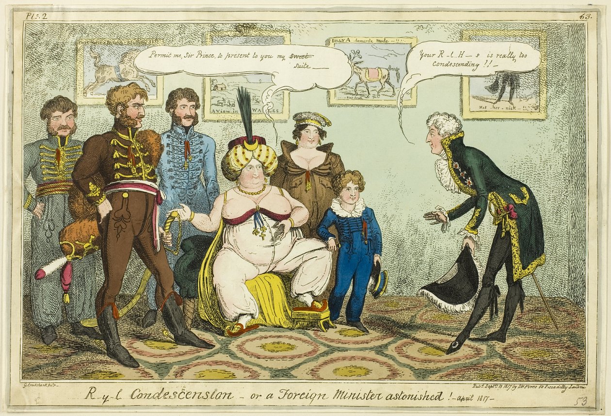 Koninklijke neerbuigendheid door George Cruikshank