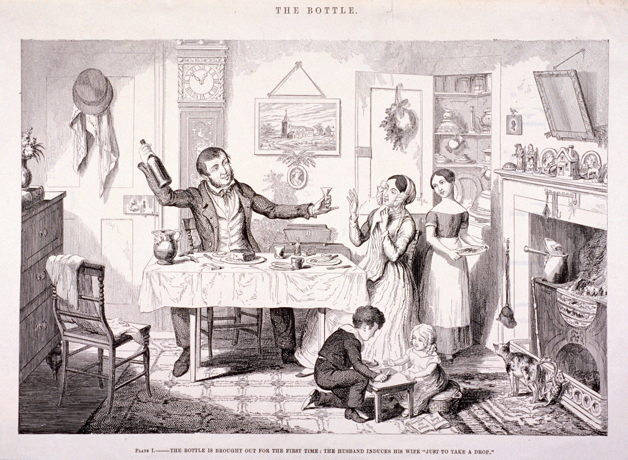 De fles door George Cruikshank