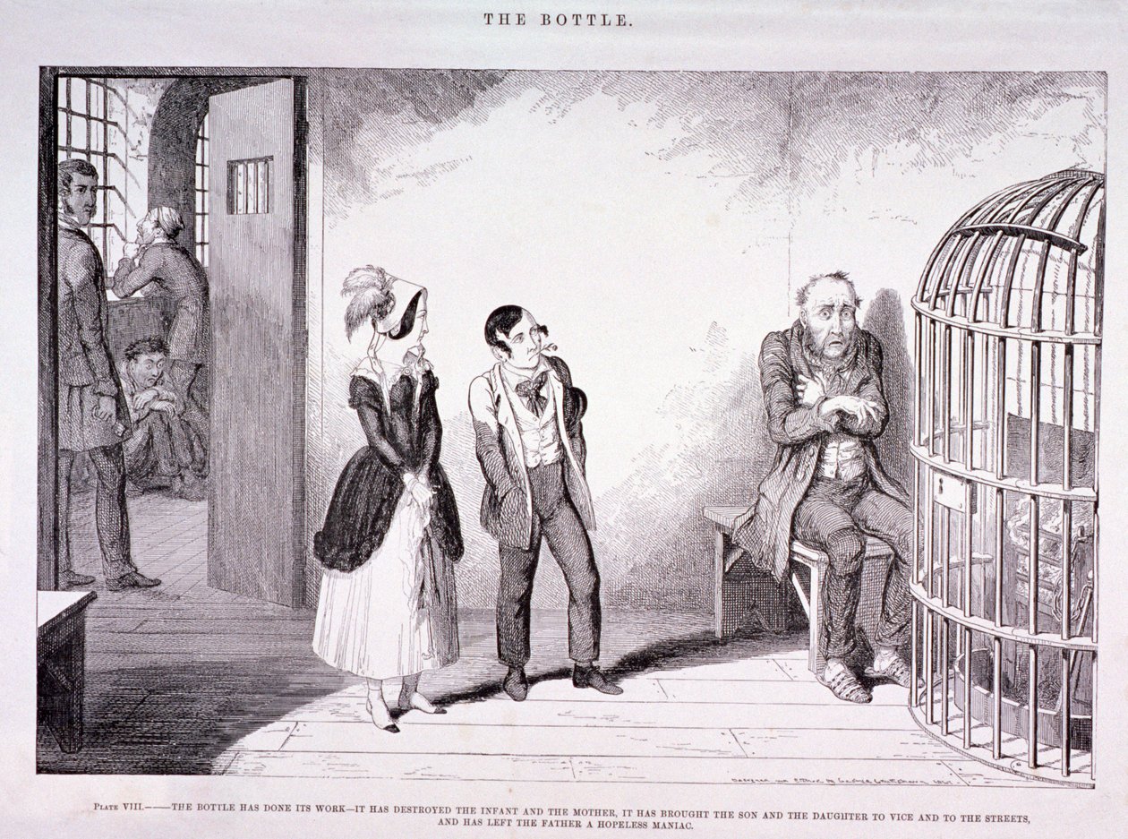 De fles door George Cruikshank