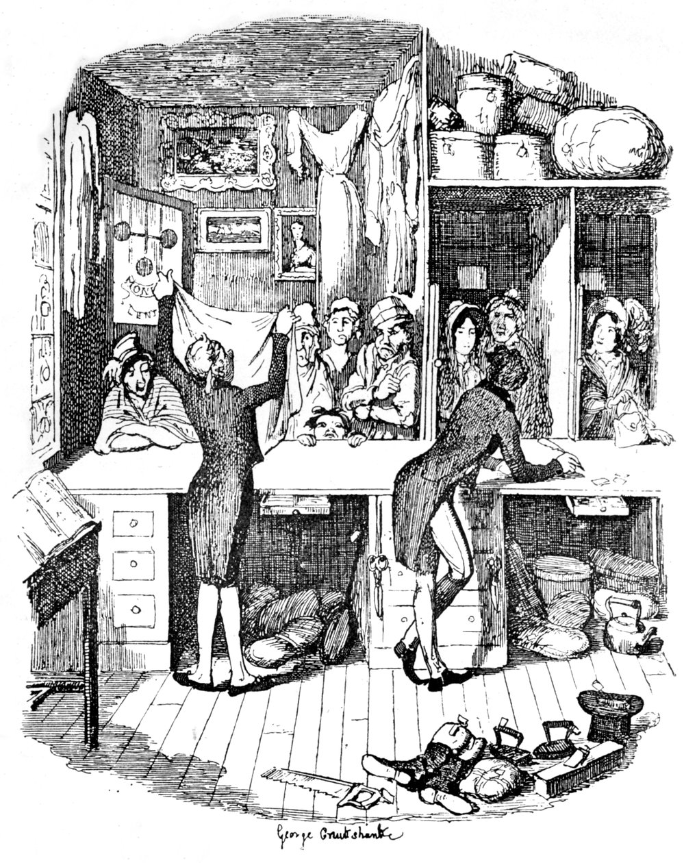 De Pandjeswinkel, ca. 1900 door George Cruikshank