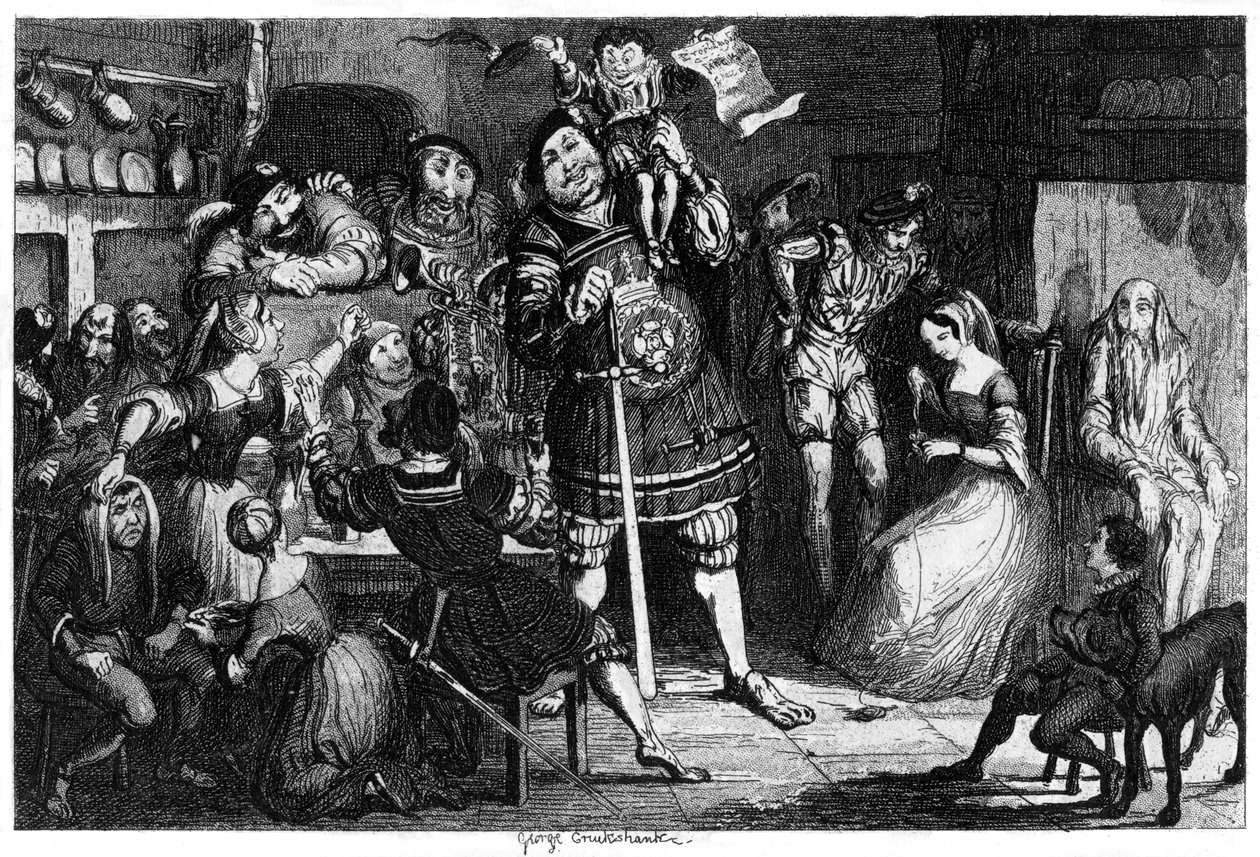 De stenen keuken, 1840 door George Cruikshank