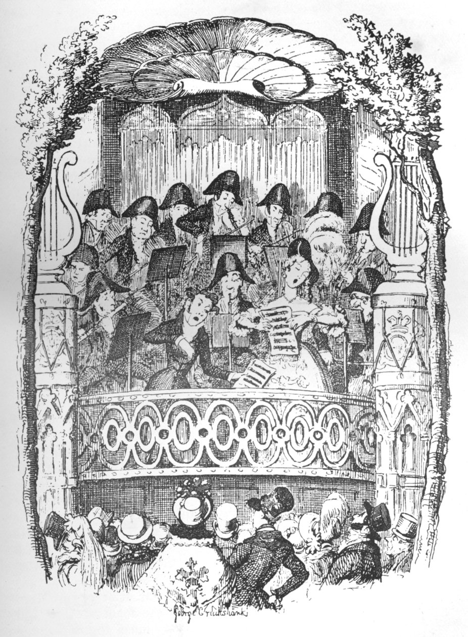 Vauxhall Gardens overdag door George Cruikshank